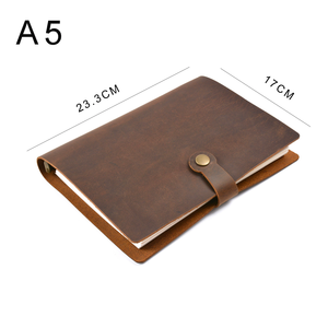 Carnets de notes vintage en cuir véritable, impression personnalisée, planificateurs A5, papeterie, agendas, journaux - Product Image 3