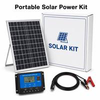 Fabricant de panneaux solaires, module en verre 10W 20W 30W avec câble de contrôleur, support de montage en option, conception personnalisée OEM
