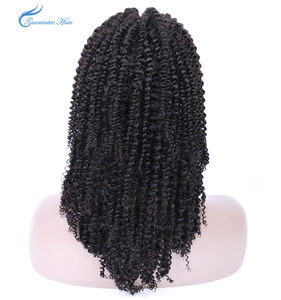 Garantie cheveux brésilienne/péruvienne vison cheveux dentelle frontale perruque <span class=keywords><strong>afro</strong></span> bouclés dentelle perruque couleur naturelle fait à la main et machine trame - Product Image 1