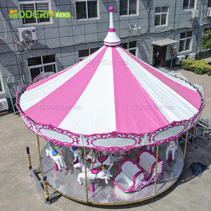 Carrusel Portátil Montado en Remolque con Certificación CE, 16 Asientos, Equipo de Diversión Móvil para Ferias - Product Image 3
