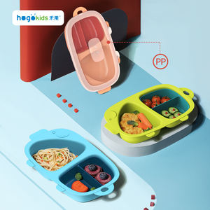 <span class=keywords><strong>Hogo</strong></span> – assiettes et couvercles en Silicone colorés sans BPA pour bébé, assiettes à dîner pour enfants - Product Image 3