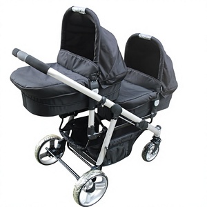 Nuevo Cochecito Doble VICO de Alta Gama, Popular, con Estructura de Aluminio, Tela Plegable, Ruedas Grandes con Freno, Dos Asientos, Sistema de Seguridad de 5 Puntos - Product Image 1