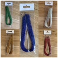 Fliegenfischen-Köder: Glitzernde, gedrehte Tinsel-Stränge zum Binden, DIY-Material für Fliegenfischen, Federleine, Jig-Haken-Köder