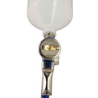Pistolet de pulvérisation pneumatique HVLP chromé NA2002B de 1,3 mm avec gobelet de 600 ml pour usage domestique et industriel