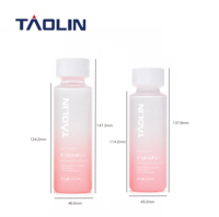 Ensemble de luxe Taolin Pack en PETG rose pour les soins de la peau avec un spray à changement de couleur progressif bicolore et des couvercles assortis, flacon de spray tonique de 180 ml