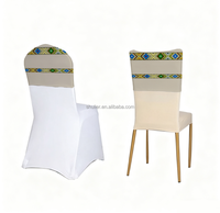 Housses de chaise personnalisées avec logo, photo et texte pour l'Éthiopie – Housses extensibles en polyester et spandex pour banquets et fêtes
