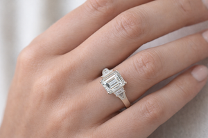 Modern platinum <b>diamond</b> <b>ring</b> for women stylish engagement wedding <b>ring</b> fine jewelry gift for daily wear - Product Image 5