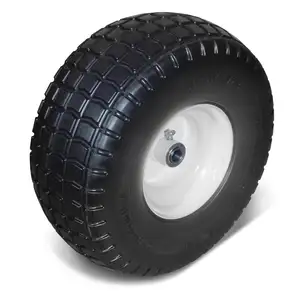 13英寸5.00-6聚氨酯pu泡沫扁平自由固体橡胶轮胎车轮与12/16/20/25毫米轴承所有地形