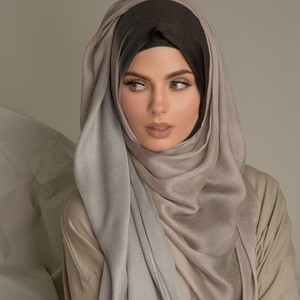 100% real modal Rayon Modal Peso ligero suave con ligera textura algodón modal ombre hijab musulmán hijab para niña - Product Image 5