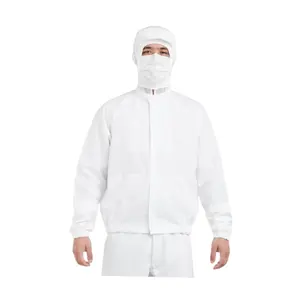 Pakaian kerja seragam produksi makanan tinggi pakaian restoran & Bar warna putih keselamatan untuk melindungi dapur