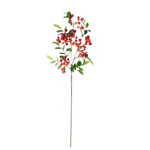 <b>Artificial</b> Red Berry <b>Stem</b> Plastic Flowers Christmas Decorations Wedding Props Factory Wholesale - Product Image 1