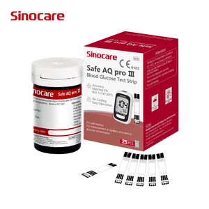 เครื่องวัดระดับน้ำตาลในเลือด Sinocare พร้อมแผ่นทดสอบน้ำตาลในเลือดสำหรับผู้ป่วยเบาหวาน - Product Image 4