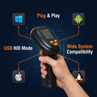 Escáner de Código de Barras Portátil A136, Duradero, con Pantalla LCD, Amplia Compatibilidad para Logística y Puntos de Venta