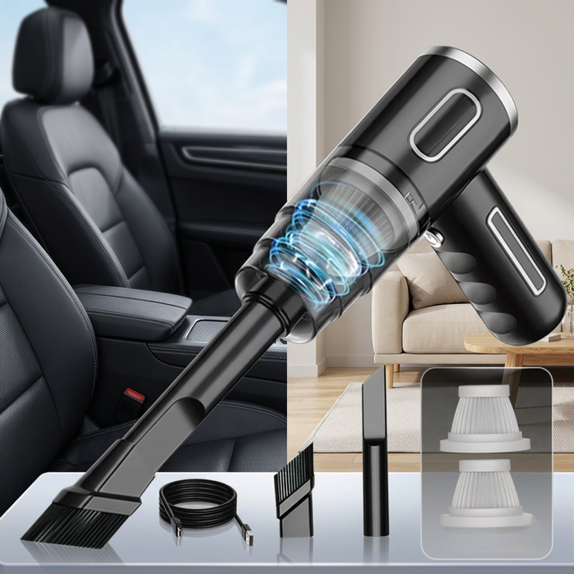3500Pa Foldable Handheld Wireless Vacuum Cleaner 78W 45000RPM Type-C Charging Portable Car Vacuum 2000mAh