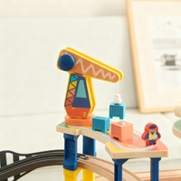 UDEAS Ensemble de petits avions de train en bois multi-scènes pour les tout-petits et les enfants de 4 à 7 ans