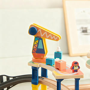 UDEAS Ensemble de petits avions de train en bois multi-scènes pour les tout-petits et les enfants de 4 à 7 ans - Product Image 5