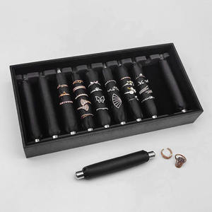 <span class=keywords><strong>2026</strong></span> Design Großhandel Schwarz-Weiß Karton Ringhalter mit Fächern zur Aufbewahrung und Präsentation von Schmuck für Geschäfte - Product Image 3