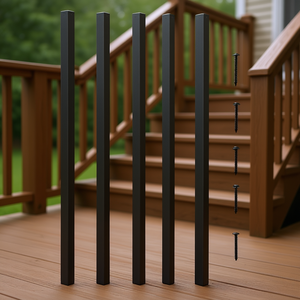 Balaustres cuadrados de aleación de aluminio de 26 pulgadas para barandillas de terraza, piezas para escaleras, modelo D0100HA5RBA - Product Image 2