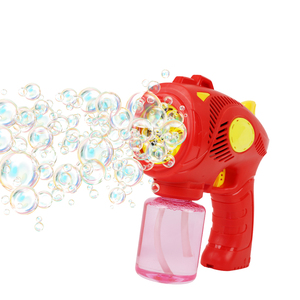 Máquina completamente automática <span class=keywords><strong>Hit</strong></span>, pistola de burbujas de mano, venta al por mayor, máquina de burbujas de soplado de 5 agujeros Unisex, regalos para niños para juguetes de burbujas - Product Image 1