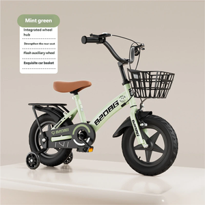 Bicicleta Infantil para Niñas de 3 Años en Adelante con Ruedas de Entrenamiento y Canasta, 12 Pulgadas, Sin Cambios, Freno de Disco - Product Image 4