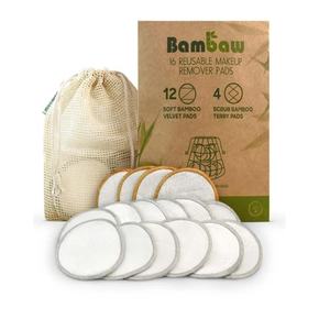 Tampons démaquillants réutilisables, pièces (Pack de 20) avec un sac à linge <span class=keywords><strong>lavable</strong></span>, tampons en coton de bambou, écologiques, réutilisables - Product Image 1