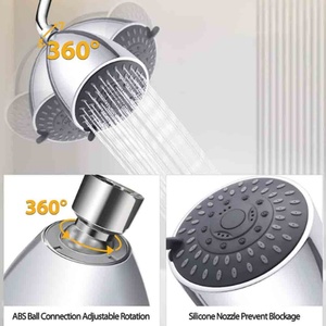 Showerhead Bathroom Faucet Cleaner 15 Stages Heavy Metals Filtration Water Outlet Purifier Kits Universal Chrome <b>Shower</b> <b>Head</b> Arm - Product Image 3