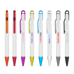 Wholesale Business Novelty Sports Body Custom Logo 1.0mm Ballpoint Pen Multi-Colour Plastic Promotional Pen 1.0mm Writing Width