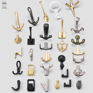 Chất lượng cao bán buôn nhôm kẽm áo quần áo móc tường Hooks cho treo - Product Image 3