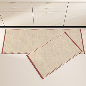 Tapis de sol de cuisine rétro simple, rectangulaire, antidérapant, résistant à l'huile, pour cuisine, salle de bain, espace commercial - Product Image 1