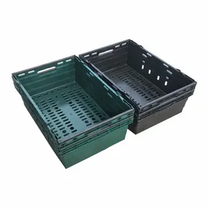 600*390*160MM Supermarket shelves rack use display basket Stack nest Plastic Crates for vegetable Fruit