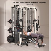 TEZEWA Smith Machine Multi-Station Trainer Pec Dec Cable Crossover Home Squat Bench Press Rack Unité Multifonctionnelle Tout-en-un