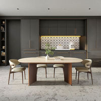 Ensemble Table et Chaises de Salle à Manger Nordique en Bois Massif Personnalisé, Le Plus Vendu, pour Restaurant et Cuisine