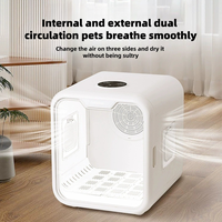 Séchoir pour animaux de compagnie en plastique transparent anti-UV, modèle carré de 62 L, très apprécié des propriétaires, pour le toilettage à domicile
