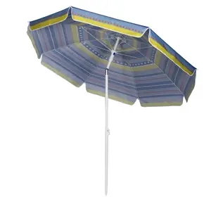 Factory Hot Selling OEM Stripe or Solid Outdoor Beach Umbrella