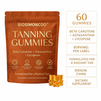 Gummies bronzantes pour adultes Sun Kissed Glow, soutien au bronzage naturel, 60 antioxydants