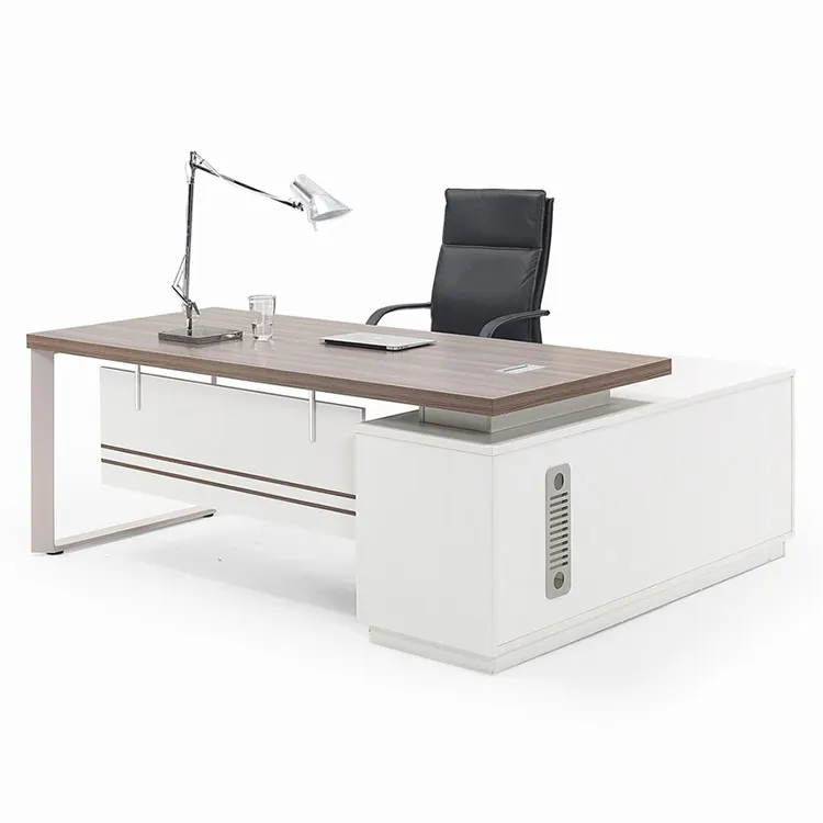 China Moderne Executive Tafel Design Commercieel Kantoormeubilair Bureau Escritorios Modernos Para Oficina Met Lade Opslag