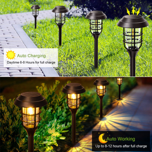 Luces Solares LED para Jardín, IP65 Impermeables, con Estaca para Tierra, para Iluminación de Caminos Exteriores y Patios de Villas - Product Image 4