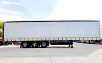 Chine fournit des semi-remorques à rideaux latéraux en acier étanches à 3 axes de 45 et 53 pieds pour le transport de conteneurs de 20/40 pieds