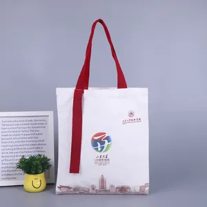Extra Large Custom Printed Canvas Shoulder Bag With Cotton Handle For Gift And Promotion Shopping For Promotional Use