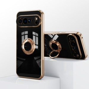 For Google <strong>Pixel</strong> 10 Pro XL Ring Phone Cases Magnetic Car Mount <strong>Foldable</strong> Stand Finger Grip Shockproof Phone Cases - Product Image 2