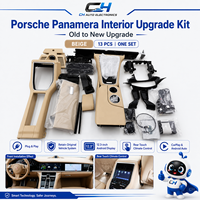 Porsche Panamera 2010-2016 13PCS Paket Upgrade Interior Beige Layar Android 12.3 Inci Wireless CarPlay Android Auto