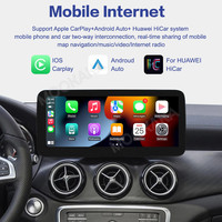 Mookaka 12,3 pulgadas Linux CarPlay para Mercedes Benz A B CLA GLA 2016-2018 Audio coche Radio pantalla táctil radio navegación GPS