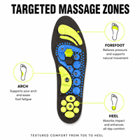 Sol Sepatu Akupresur Magnetik dengan Bahan Gel Pijat Ortopedi, Penyerap Guncangan, Penyangga Lengkung Kaki, Membantu Sirkulasi Darah