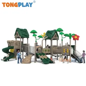 Фабричный дружелюбный материал, дом на дереве, большой парк для подъема, детское оборудование для развлечений, открытая игровая площадка, горка, детский парк