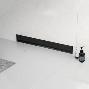 Drain de <span class=keywords><strong>douche</strong></span> <span class=keywords><strong>mural</strong></span> linéaire le plus populaire SS304 noir mat couvercle réversible 2 en 1 avec <span class=keywords><strong>siphon</strong></span> style moderne pour salle de bain - Product Image 3