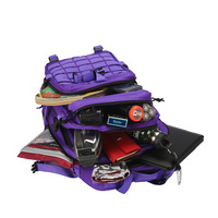 Sac à dos tactique rembourré avec support dorsal souple et bretelles courbées pour la randonnée, le camping, en polyester