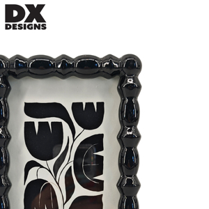 Cornice per Foto in Legno DX Designs 4X6 5x7 - Cornice Decorativa Nera Lucida <span class=keywords><strong>con</strong></span> Bordo Perlato Unico per Arredamento Casa e Ufficio - Product Image 4