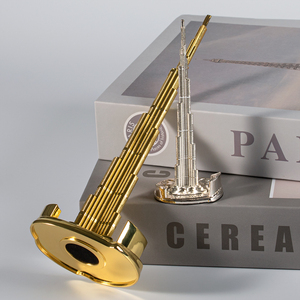Personalizado Dubai edificios altos modelo turístico artesanías de Metal para regalo adornos de recuerdo artesanía de Metal de aleación de Zinc - Product Image 2