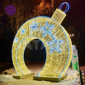 Arco de Bolas Navideñas 3D para Exteriores, Impermeable IP65, Decoración de Puerta con Luces, para Pasar a Través - Product Image 6