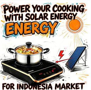 Ensemble de cuisson solaire à induction spécifique à l'Indonésie, fonctionne avec l'énergie solaire, économise l'énergie et les factures - Product Image 6